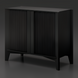 Surya Ronan black mango wood cabinet with fluted soft-close doors and modern design.