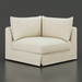 Taupe Surya Elenora modular corner chair with polyester upholstery and clean, contemporary design.