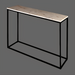 Surya Aryaa Console Table with white natural marble top and black powder-coated iron base.