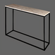 Surya Aryaa Console Table with white natural marble top and black powder-coated iron base.