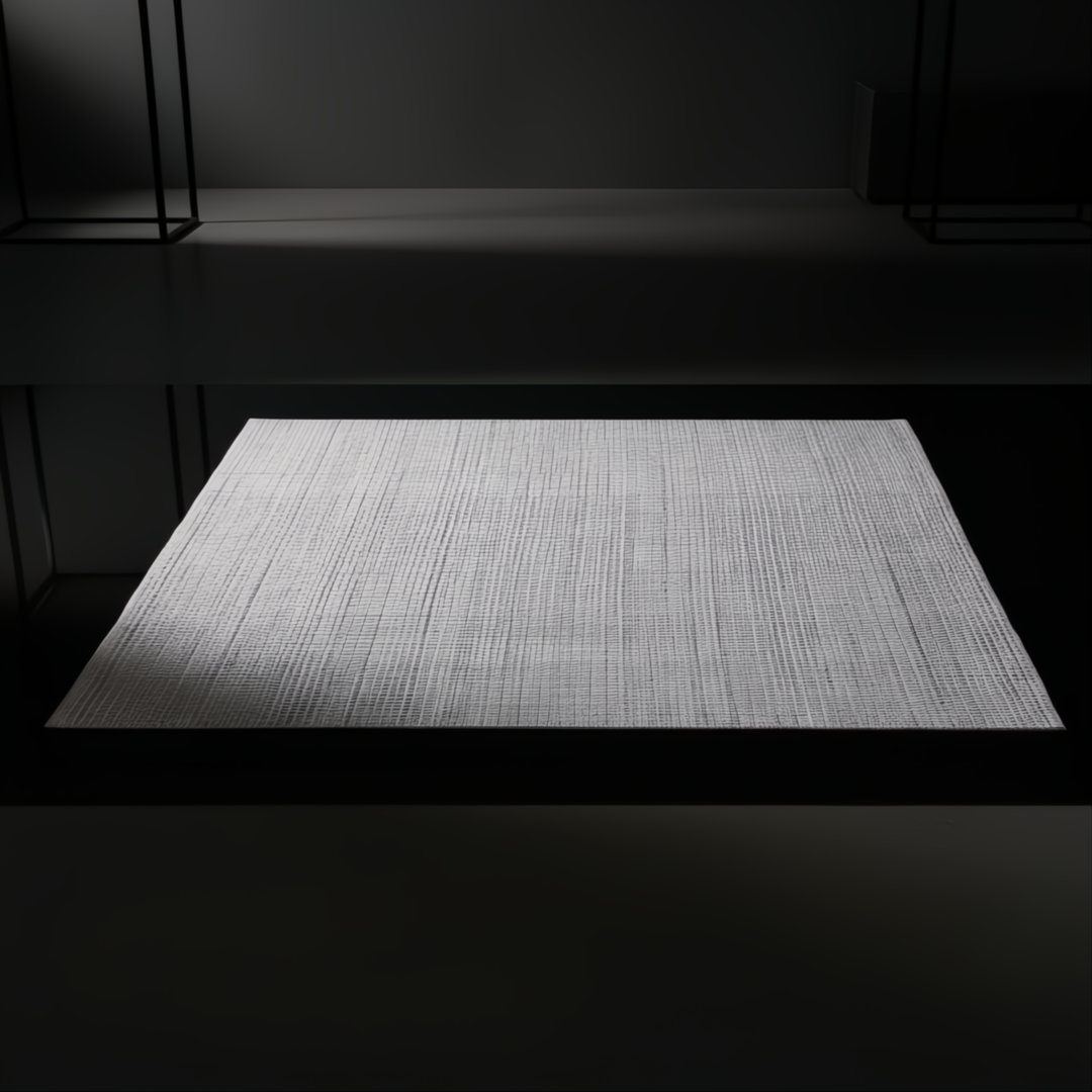 Surya Hope hand-loomed flatwoven area rug in white, gray, and light slate recycled PET yarn.