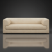 Surya Amory modern beige fabric sofa with clean lines and a refined profile, 90" wide.