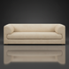 Surya Amory modern beige fabric sofa with clean lines and a refined profile, 90" wide.