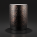 Surya Amenet round end table with gold hammered iron top and black base.