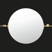 Surya Anastasya AAY-001 round wall mirror with gold-finished decorative hardware.