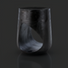Surya Isiri black sandblasted mango wood end table with an oblong cut-out, 20"H.