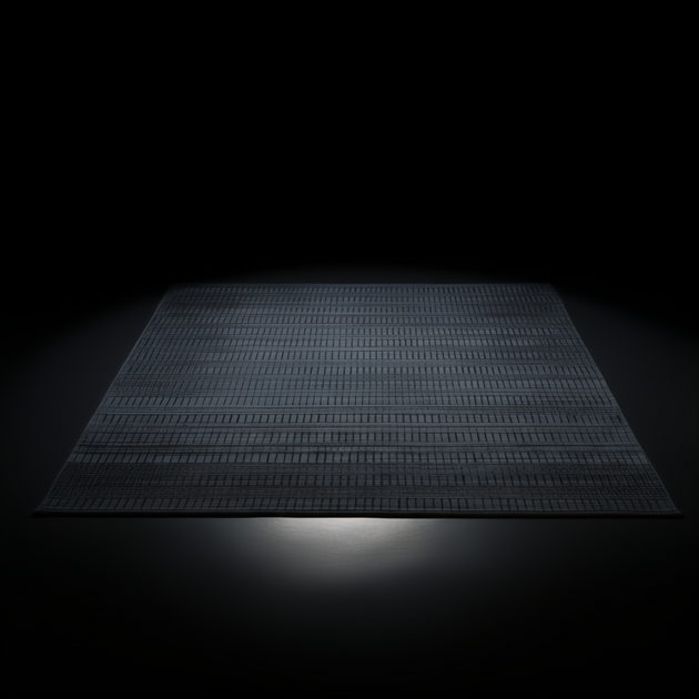 Surya Hickory HCK-2300 area rug, dark charcoal and black with subtle horizontal textured stripes.