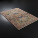Hand-knotted Surya Cappadocia wool rug in Dusty Sage, Mauve, Blue, Mustard, and Olive with intricate traditional patterns.