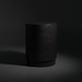 Surya Amenet black iron end table with hammered detail, 19"H x 15"W, compact round design.