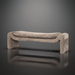 Surya Cascadia 60"W brown modern bench with a streamlined profile and cushioned seating.