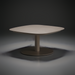 Surya Daniella outdoor coffee table with a gray matte stone top and a gray hand-painted aluminum base.
