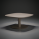 Surya Daniella outdoor coffee table with a gray matte stone top and a gray hand-painted aluminum base.