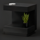 Surya Coburn black mango wood end table with minimalist modern design, 20"H.