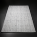 Surya Hope HOP-2303-P hand-loomed flatwoven area rug in white, gray, and light slate recycled PET yarn.