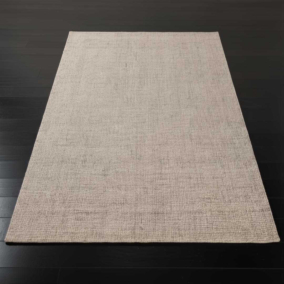Surya Aiden AEN-1005 hand-tufted wool area rug in a solid gray and ivory medium pile.