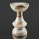 Surya Sheena 20"H brown marble end table with an industrial rustic hourglass design.