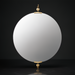 Surya Anastasya AAY-001 round mirror with a sleek gold-finished metal frame and minimalist modern design.