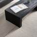 Surya Coburn black brushed mango wood coffee table with storage drawer on a light rug.
