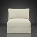 Surya Elenora taupe polyester modular chair with clean upholstered design.