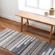 Surya Azalea AZA-2334 hand-woven recycled PET yarn rug with contemporary striped design in natural tones.