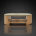 Surya Poros PORS-001 coffee table with green cork veneer top and natural oak base.