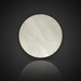 Round white washed mango wood end table top with natural wood grain.