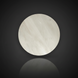 Round white washed mango wood end table top with natural wood grain.