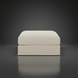 Surya Elenora taupe upholstered ottoman, square form with soft cushion, polyester fabric.