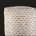 Surya Lanier Pouf NIPF-003, a woven cube pouf with natural wool and polybeads, featuring a textured beige and cream design.