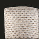 Surya Lanier Pouf NIPF-003, a woven cube pouf with natural wool and polybeads, featuring a textured beige and cream design.