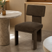 Surya Sitara Dining Chair, SITA-001, upholstered in dark brown polyester with a modern, structured design.