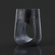 Surya Isiri black sandblasted mango wood end table with an oblong cut-out.