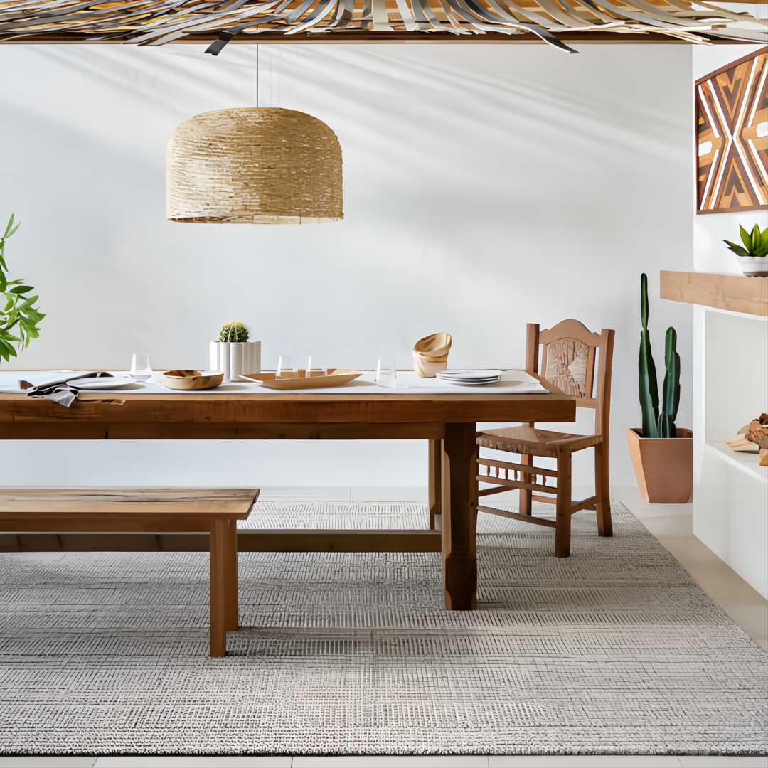 Surya Hope HOP-2300-P area rug, a hand-loomed, no-pile flatwoven design in a multi-tone neutral palette.