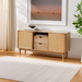 Surya Fresno FNO-2301-P hand-loomed area rug in neutral tan and beige, made from recycled PET yarn.