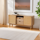 Surya Fresno FNO-2301-P hand-loomed area rug in neutral tan and beige, made from recycled PET yarn.
