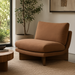 Surya Rosalia accent chair in burnt orange polyester, 31"H, with a modern upholstered design.