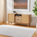 Surya Fresno FNO-2303-P white hand-loomed recycled PET yarn area rug with subtle texture.