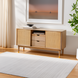 Surya Fresno FNO-2303-P white hand-loomed recycled PET yarn area rug with subtle texture.