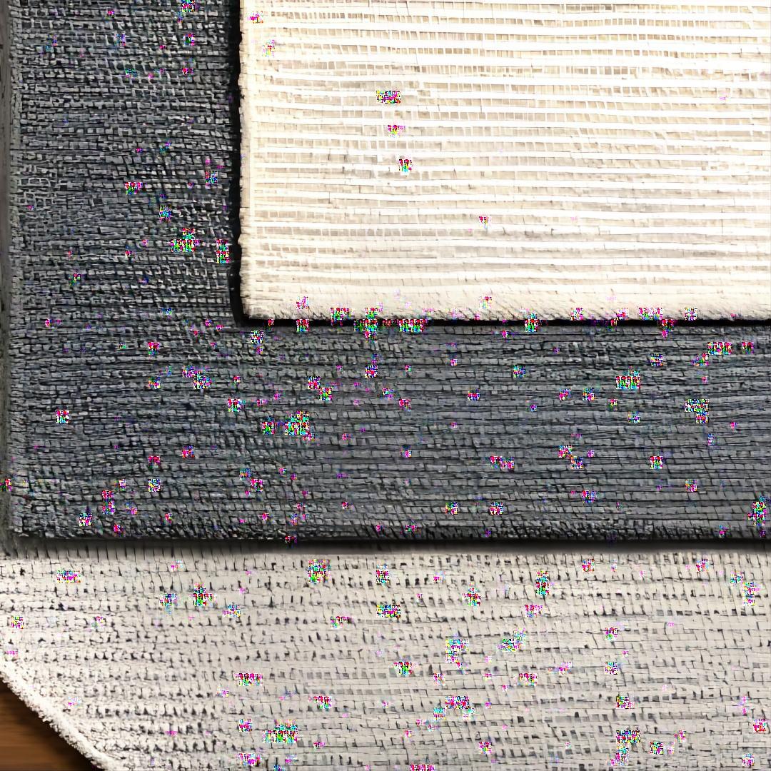 Hand-woven Surya Azalea AZA-2325 area rug in textured gray and off-white recycled PET yarn.