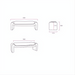Line drawings of the Surya Cascadia Bench in two lengths, showing top, front, and side dimensions.