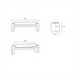 Line drawings of the Surya Cascadia Bench in two lengths, showing top, front, and side dimensions.