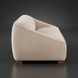 Surya Alba ALBA-001 sofa, a spacious beige polyester sofa with wood feet.