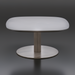 Surya Daniella outdoor coffee table with gray matte stone top and gray aluminum base.
