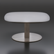 Surya Daniella outdoor coffee table with gray matte stone top and gray aluminum base.