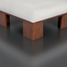 Surya Lunara Ottoman, a brown polyester and rubber wood ottoman with a clean, rounded design.