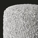 Light gray textured Surya Mohave pouf with a cozy, farmhouse cottage aesthetic, made from durable polyester.