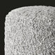Light gray textured Surya Mohave pouf with a cozy, farmhouse cottage aesthetic, made from durable polyester.