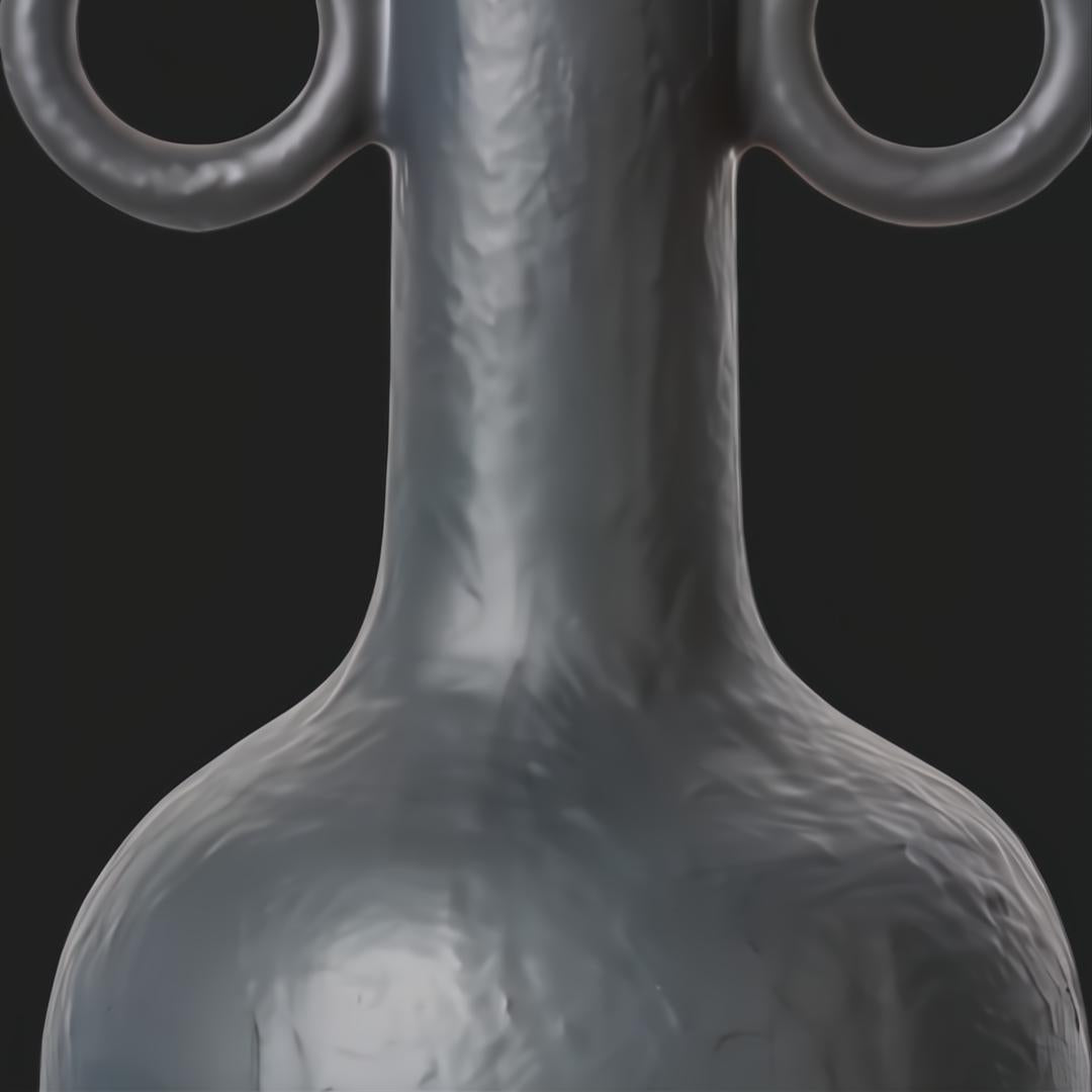 Close-up of the textured black ceramic base of a traditional Surya Brava accent table lamp.