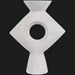 Surya Yagya YAG-007 modern white ceramic vase with a brushed matte finish and central circular cutout.