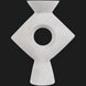 Surya Yagya YAG-007 modern white ceramic vase with a brushed matte finish and central circular cutout.